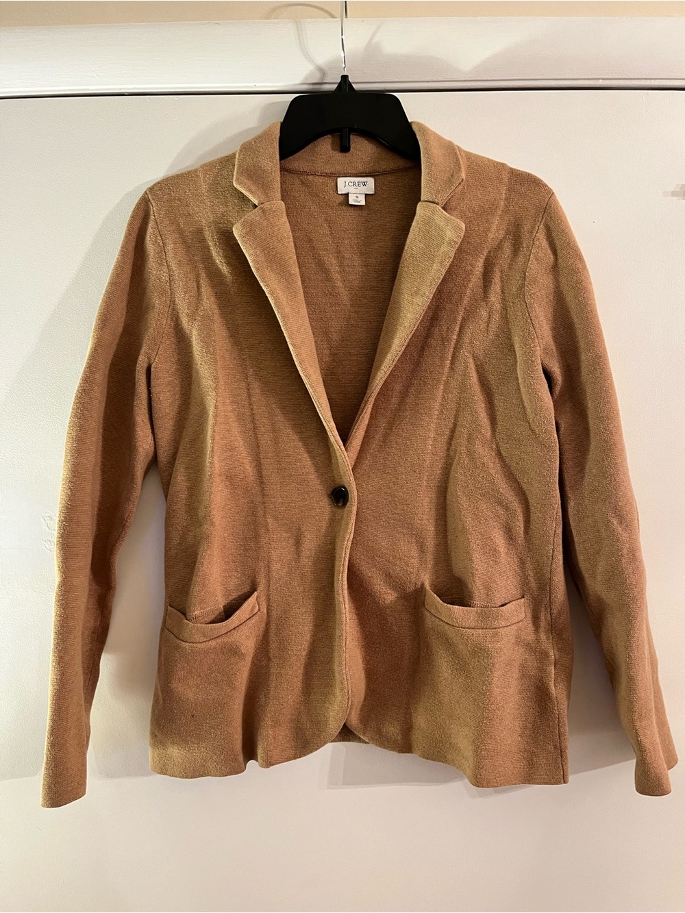 J. Crew Women's Camel Knit Blazer Jacket - Camel